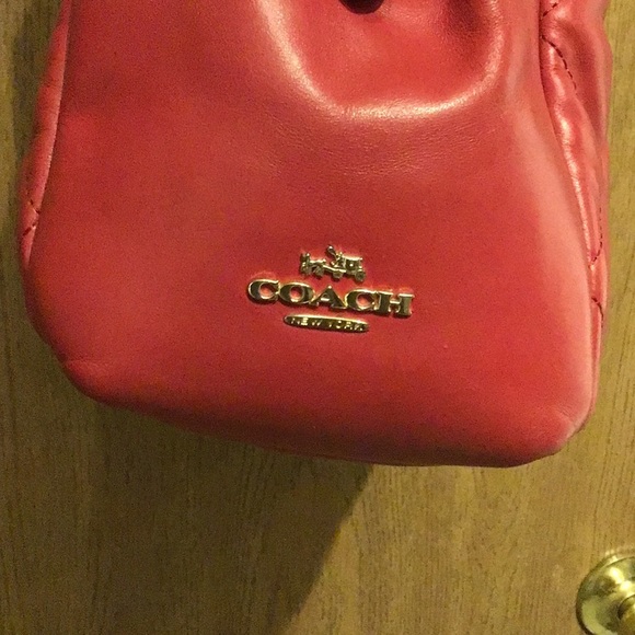 Coach Phoebe Shoulder Bag Red Quilted Leather - Picture 4 of 13